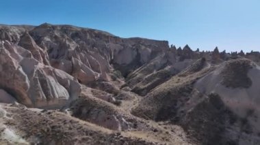 Unique Rocks In Goreme National Park, Turkey Aerial