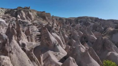 Unique Rocks In Goreme National Park, Turkey Aerial