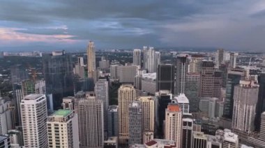 High-Rise Buildings In The Makati Business District In Manila, Philippines Aerial