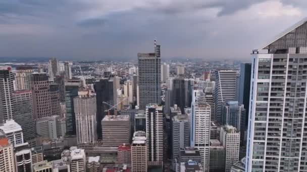 Edifici Alto Livello Nel Quartiere Degli Affari Makati Manila Filippine — Video Stock