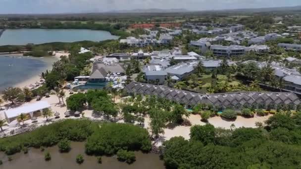 Wybrzeże Luksusowym Hotelem Mauritiusie — Wideo stockowe