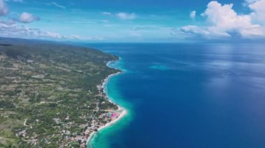 Panorama Of The Colorful Island Of Cebu From Above, Philippines Aerial