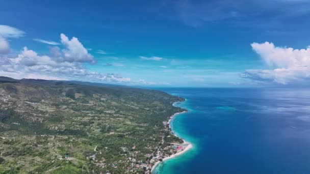 Panorama Colorful Island Cebu Philippines Aerial — Vídeo de Stock