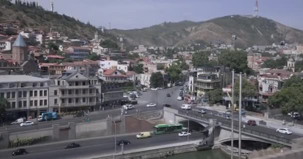 Day Panorama Center Old Tbilisi Georgia — Vídeo de stock