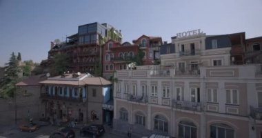 Eski Tiflis, Georgia 'nın Merkezinde Gün Panoraması