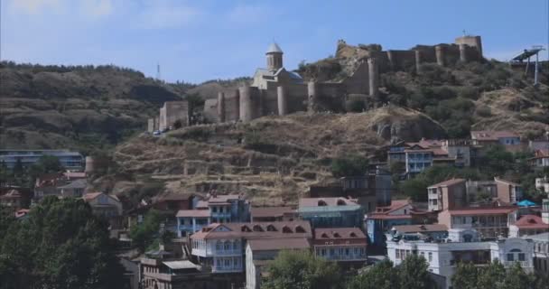 Narikala Fortress Old Tbilisi Georgia — Vídeo de Stock