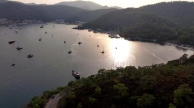 Fethiye Körfezi Akşam Panoraması, Hava Manzarası, Türkiye