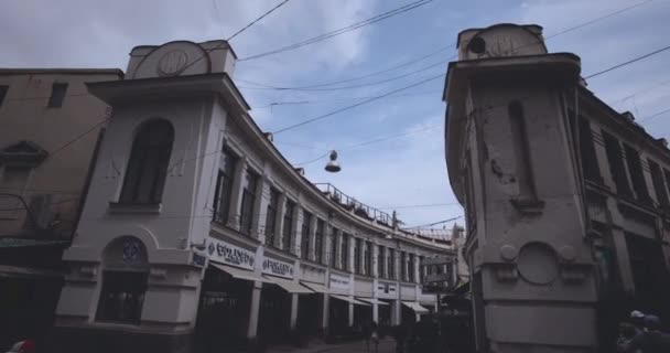 Vida Cotidiana Centro Vieja Tiflis Georgia — Vídeos de Stock