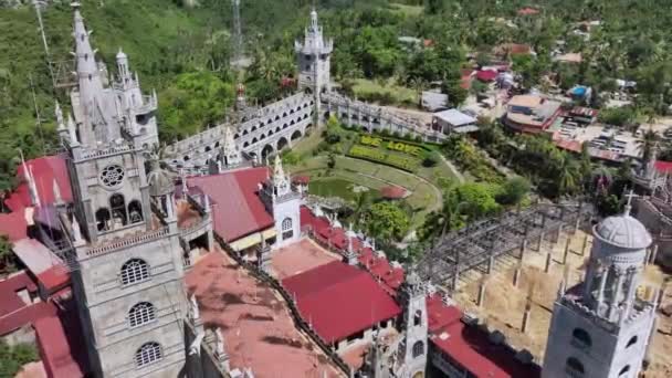 Shrine Simala Monastery Cebu Island Philippines Aerial View — стокове відео