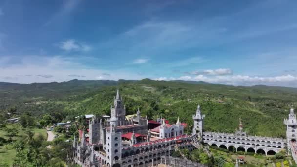 Simala Klášter Svatyně Ostrově Cebu Filipíny Letecký Pohled — Stock video