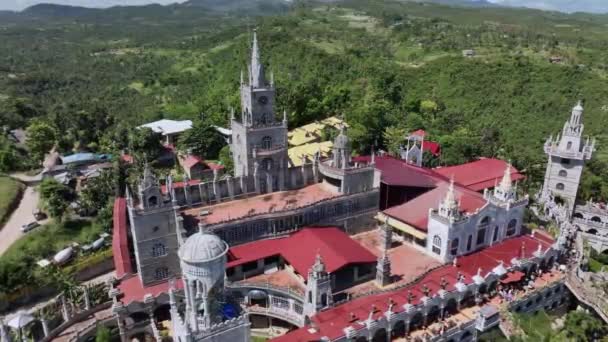 Schrein Des Simala Klosters Auf Der Insel Cebu Philippinen Luftaufnahme — Stockvideo