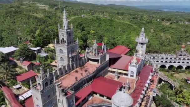 Sanctuaire Monastère Simala Sur Île Cebu Philippines Vue Aérienne — Video
