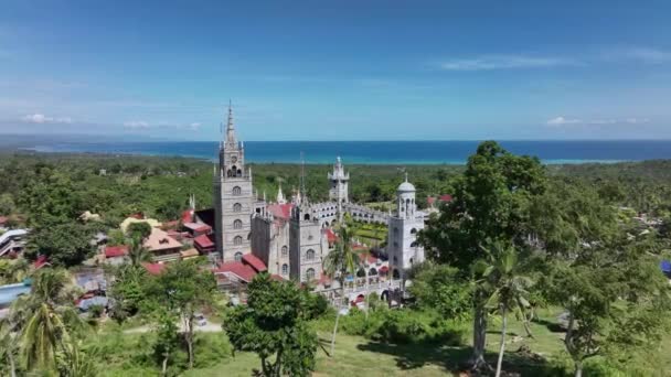 Santuario Del Monasterio Simala Isla Cebú Filipinas Vista Aérea — Vídeo de stock