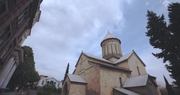 Starożytny Klasztor Centrum Tbilisi Gruzja — Wideo stockowe