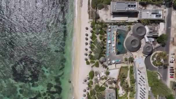 Praia Luxo Resort Costa Oceano Vista Aérea Maurício — Vídeo de Stock
