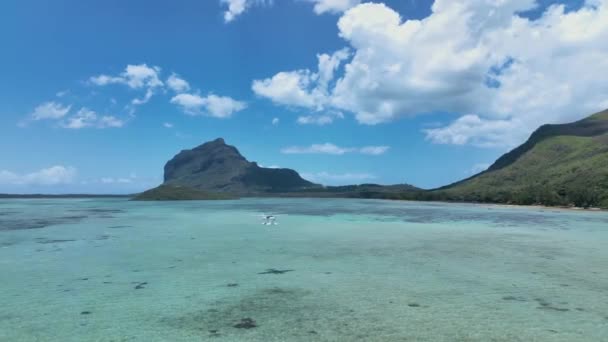 Lot Samolotem Widokowym Wokół Morne Brabant Mauritius Widok Lotu Ptaka — Wideo stockowe