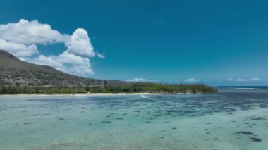 Le Morne Brabant, Mauritius, Hava Manzaralı Gezici Uçak Uçuşu