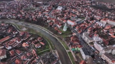 Knjazevac Şehir Merkezi Panoraması, Hava Manzarası, Sırbistan