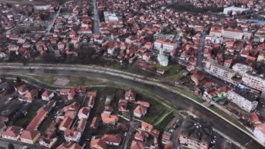 Knjazevac Şehir Merkezi Panoraması, Hava Manzarası, Sırbistan