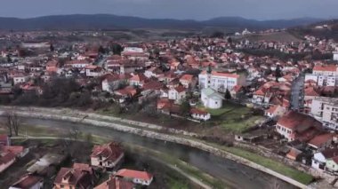 Knjazevac Şehir Merkezi Panoraması, Hava Manzarası, Sırbistan