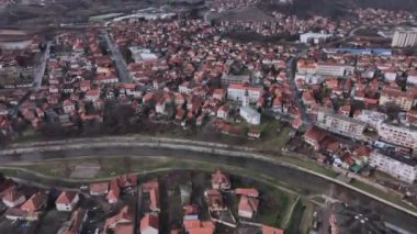 Knjazevac Şehir Merkezi Panoraması, Hava Manzarası, Sırbistan