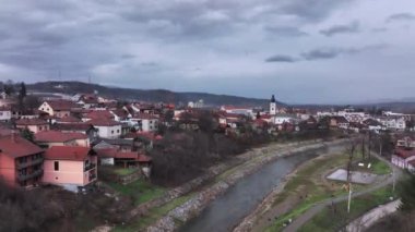 Knjazevac Şehir Merkezi Panoraması, Hava Manzarası, Sırbistan