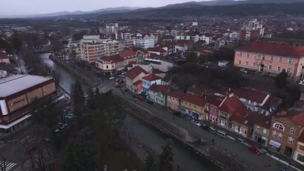 Panorama Centre Ville Knjazevac Vue Aérienne Serbie — Video