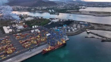 Port Louis 'deki Kargo Terminali, Aerial View, Mauritius