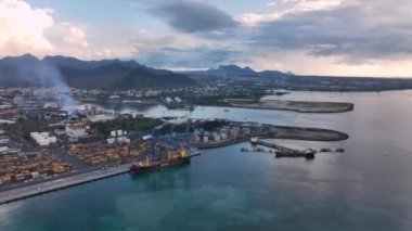 Port Louis 'deki Kargo Terminali, Aerial View, Mauritius