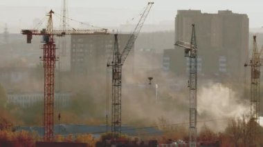 Timelapse Şehir Manzarası ve İnşaat Turnaları, Şehir Görünümü