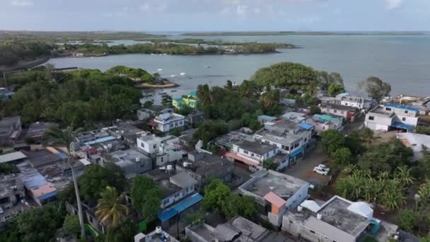 Favelas Locale Din Mauritius Aerial View — Videoclip de stoc