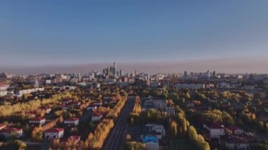Merkezin Panorama 'sı Astana Parlak Renkler, Hava Görünümü