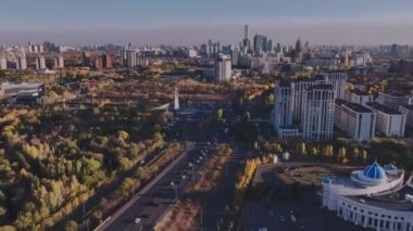 Merkezin Panorama 'sı Astana Parlak Renkler, Hava Görünümü