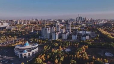 Merkezin Panorama 'sı Astana Parlak Renkler, Hava Görünümü