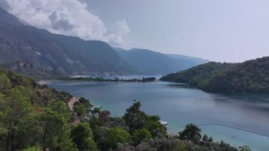 Türkiye 'deki Oludeniz Gölünün Manzaraları, Hava Görünümü