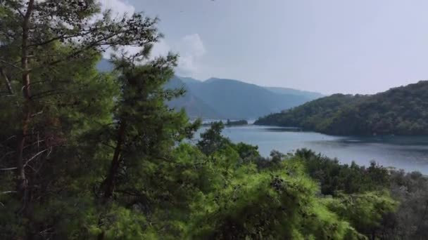 Пейзажі Олуденізької Лагуни Туреччині Вигляд Повітря — стокове відео