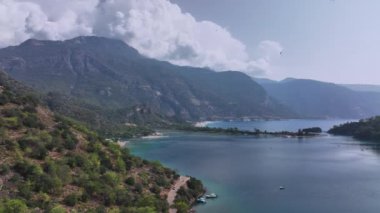 Türkiye 'deki Oludeniz Gölünün Manzaraları, Hava Görünümü