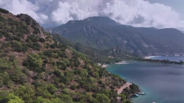 Paesaggi Della Laguna Oludeniz Turchia Vista Aerea — Video Stock