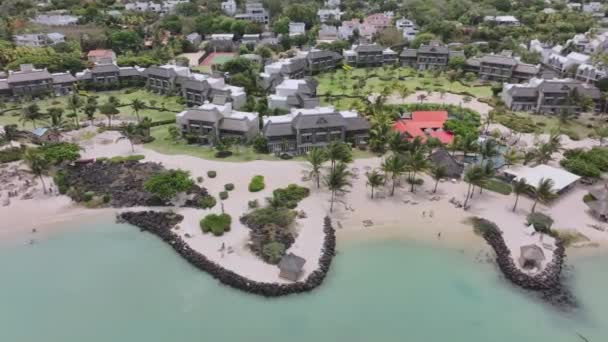 Luxus Hotel Beach Pool Mauritius Légitekintés — Stock videók