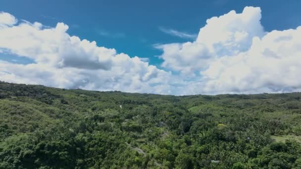 Cebu Adası Nda Bulutlu Atmosferik Manzaralar Hava Görünümü — Stok video