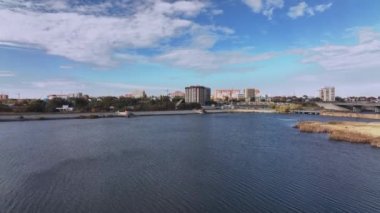 Kazakistan 'da Kostanay Şehri Panoraması, Hava Görüntüsü