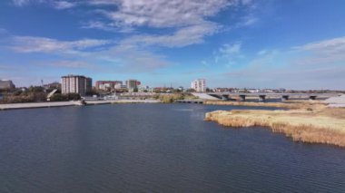 Kazakistan 'da Kostanay Şehri Panoraması, Hava Görüntüsü