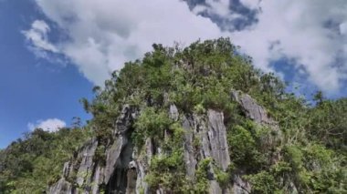 Palawan Adası, Filipinler 'in Ormanları Arasındaki Fazla Gelişmiş Kayalar, Hava Görüntüsü