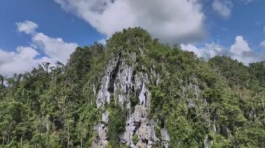 Palawan Adası, Filipinler 'in Ormanları Arasındaki Fazla Gelişmiş Kayalar, Hava Görüntüsü