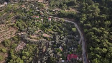 Dağlardaki Kırsal Yol, Hava Manzarası, Türkiye