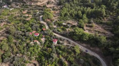 Dağlardaki Kırsal Yol, Hava Manzarası, Türkiye