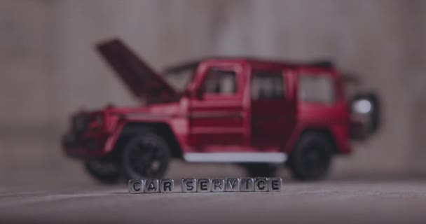 Orden Bil Service Bakgrunden Röd Premium Suv — Stockvideo