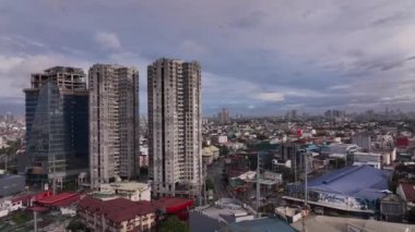 Manila 'nın farklı bölgelerinin panoraması Yukarıdan, Filipinler