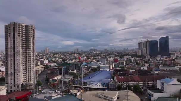 Panorama Olika Distrikt Manila Från Ovan Filippinerna — Stockvideo