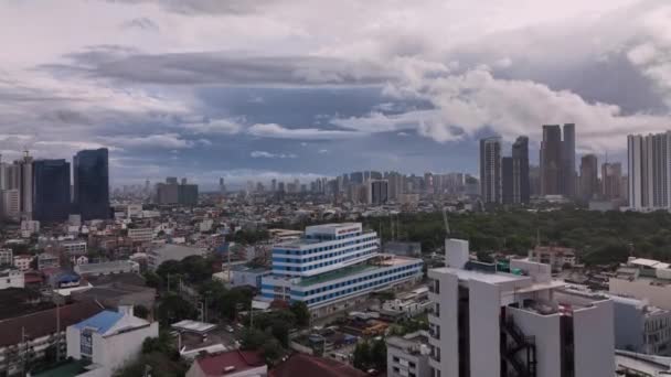Panorama Verschiedener Distrikte Von Manila Von Oben Philippinen — Stockvideo